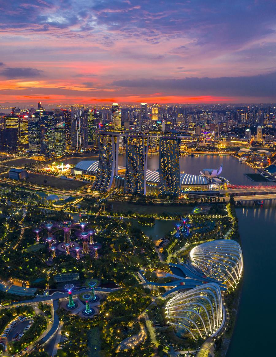 Singapore skyline, a key hub for family office executive search.